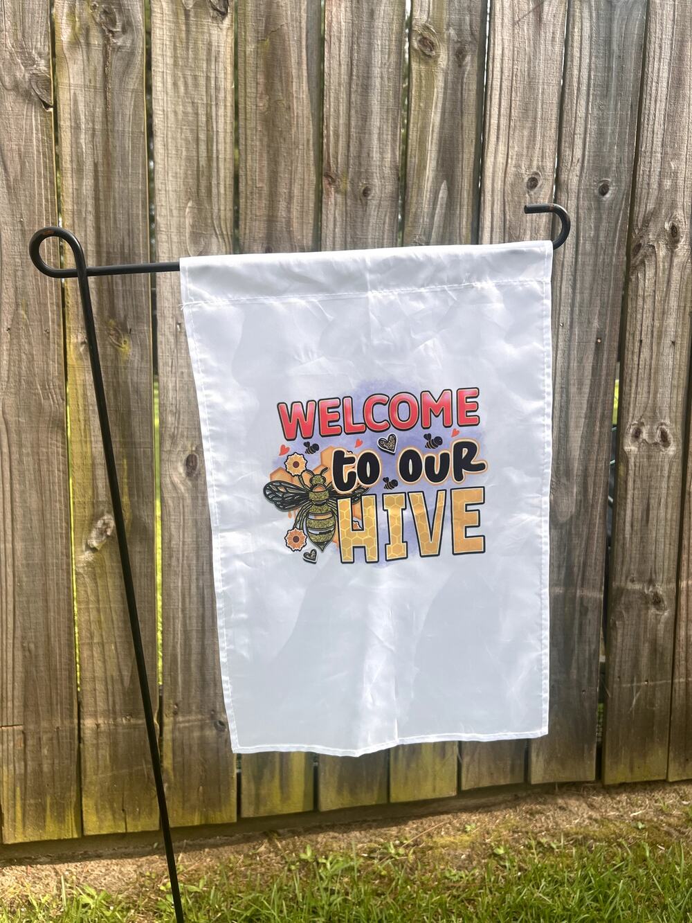 Bee Hive Welcome Outdoor Garden Flag